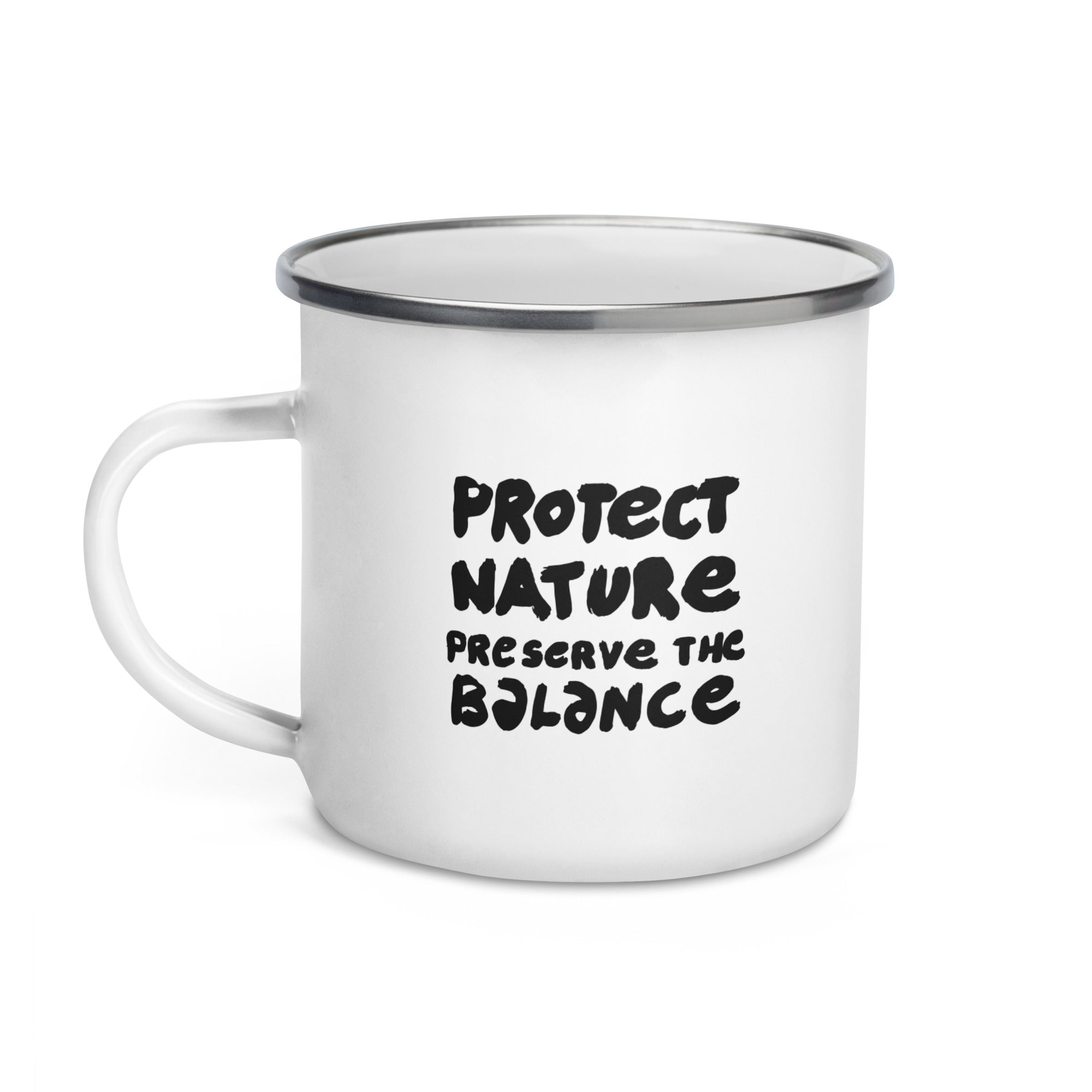 Taza esmaltada "Protect Nature"