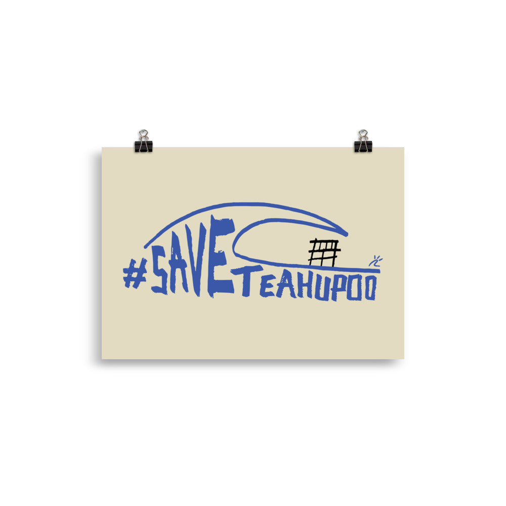 Impresión digital "Save Teahupoo"