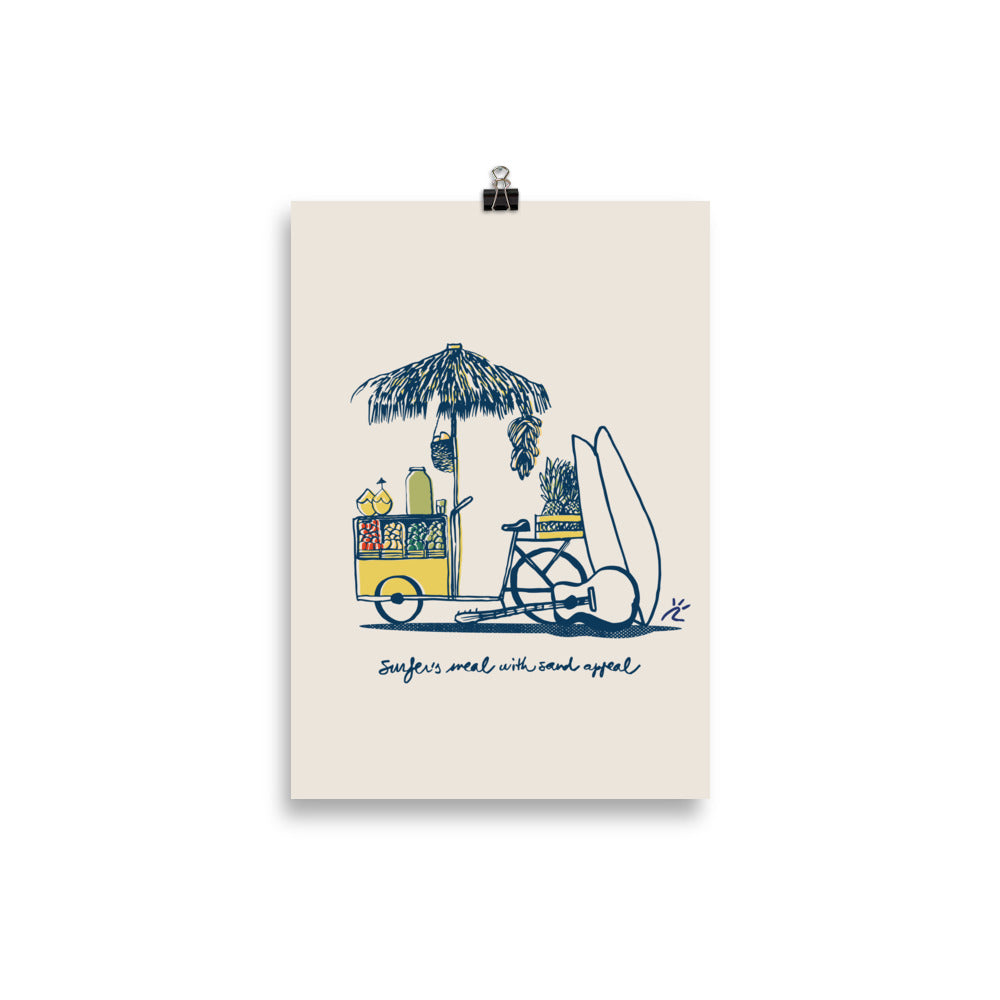 Impresión digital "Surfer's Meal"
