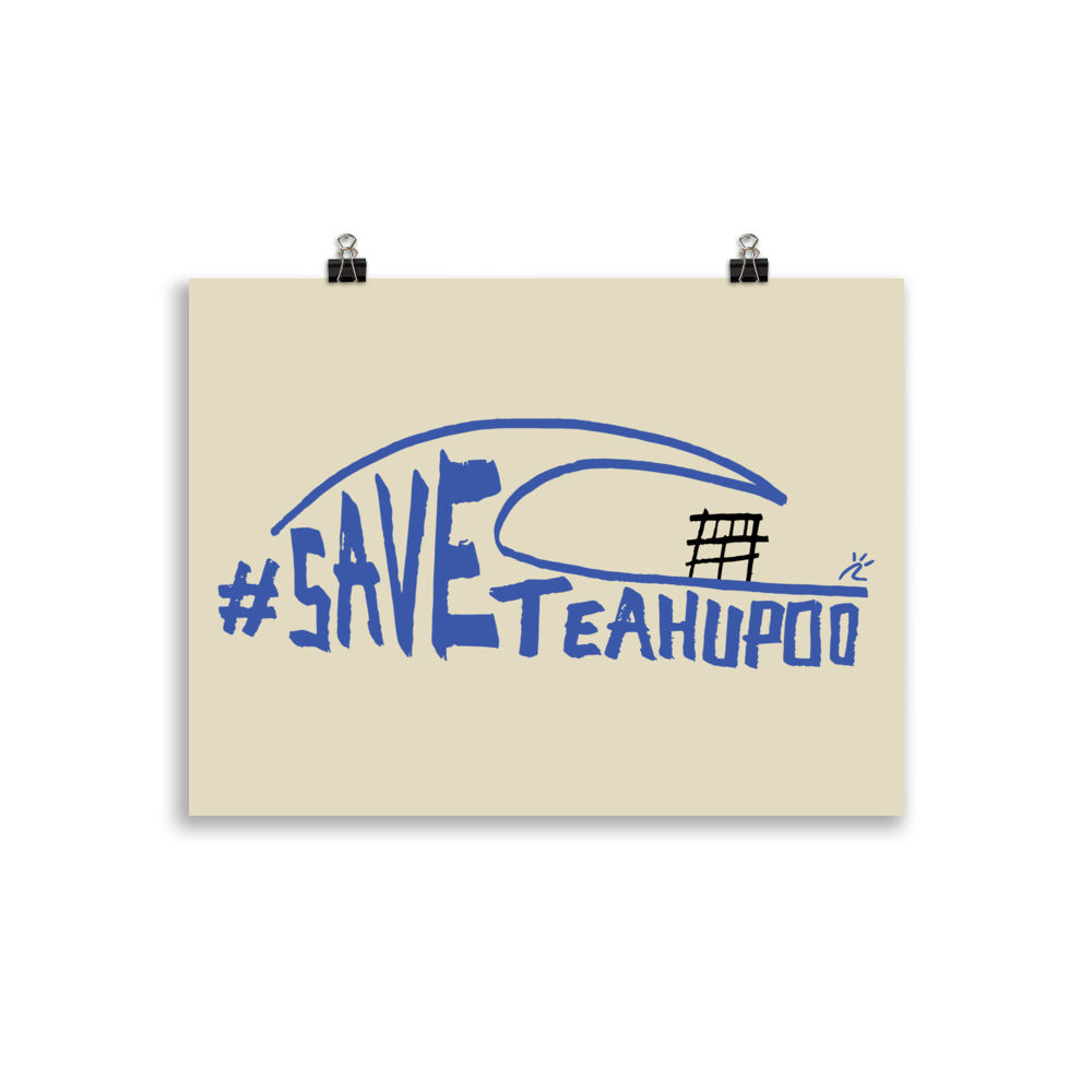 Impresión digital "Save Teahupoo"