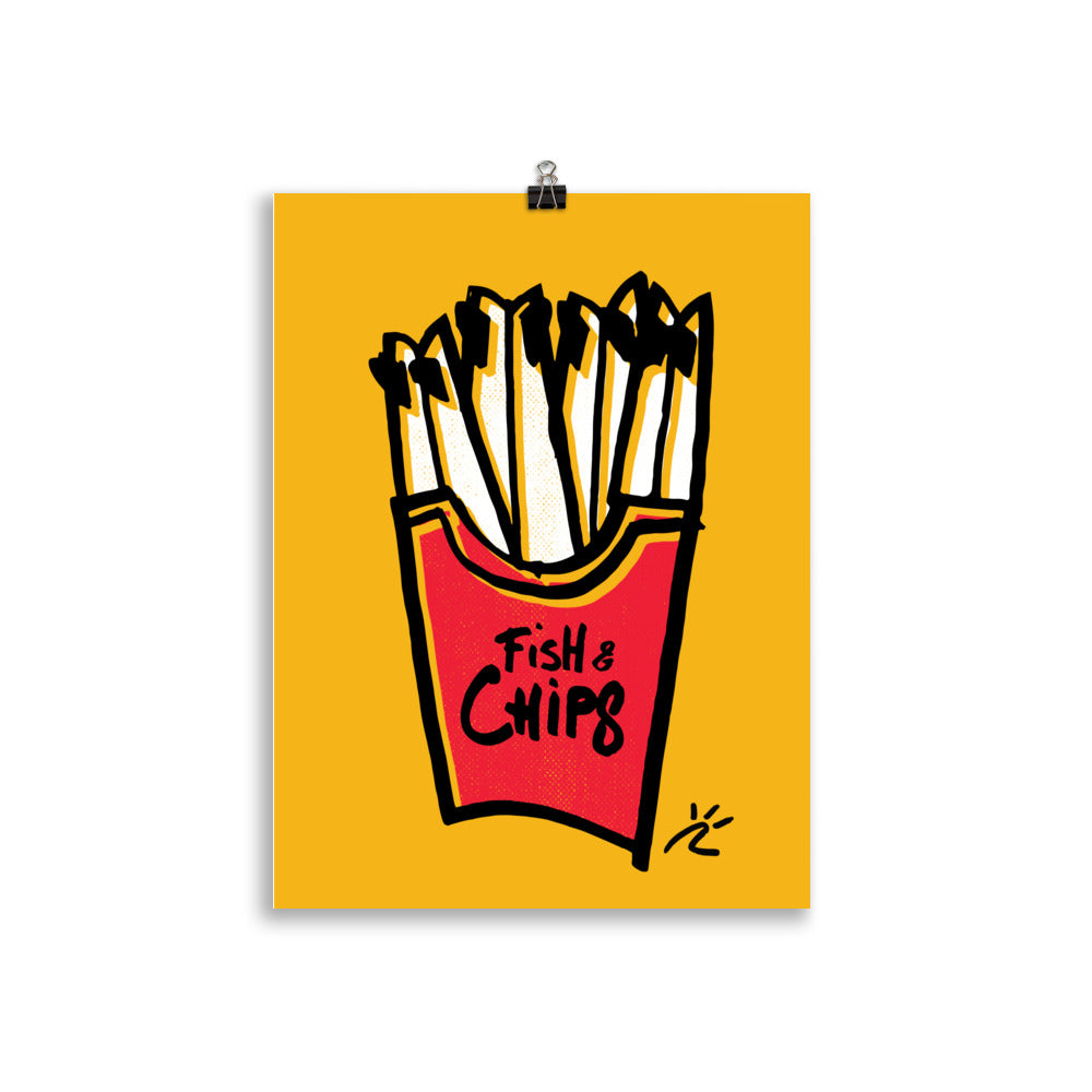 Impresión digital "Fish&Chips"