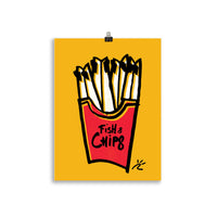 Impresión digital "Fish&Chips"