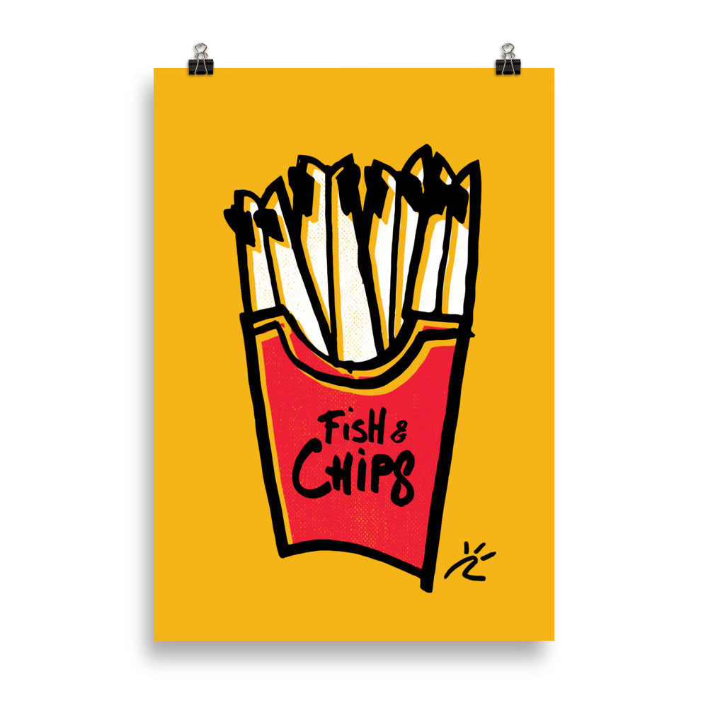Impresión digital "Fish&Chips"
