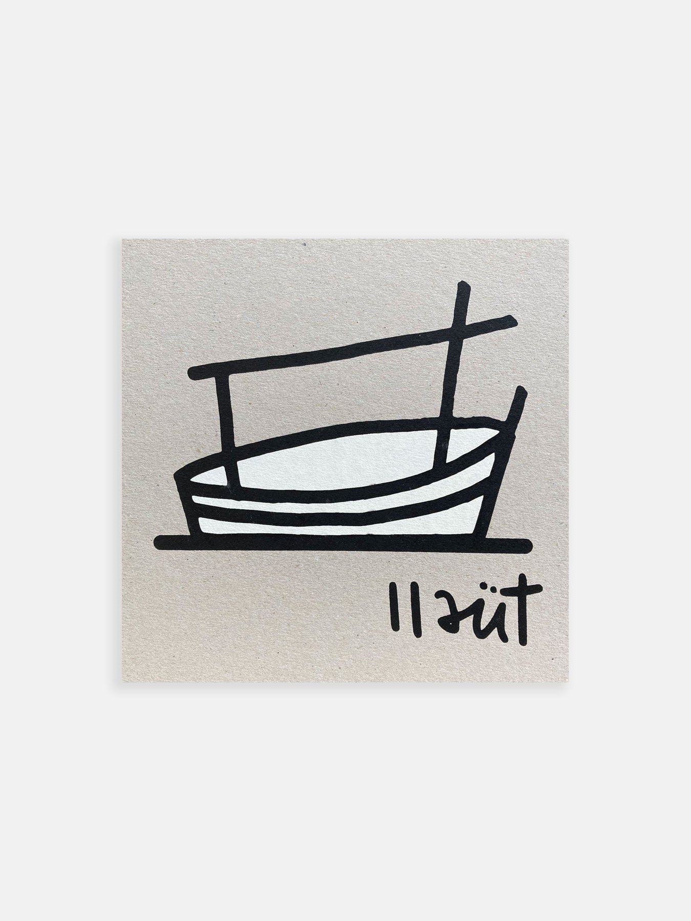 Serigrafía hecha a mano "LLAÜT"