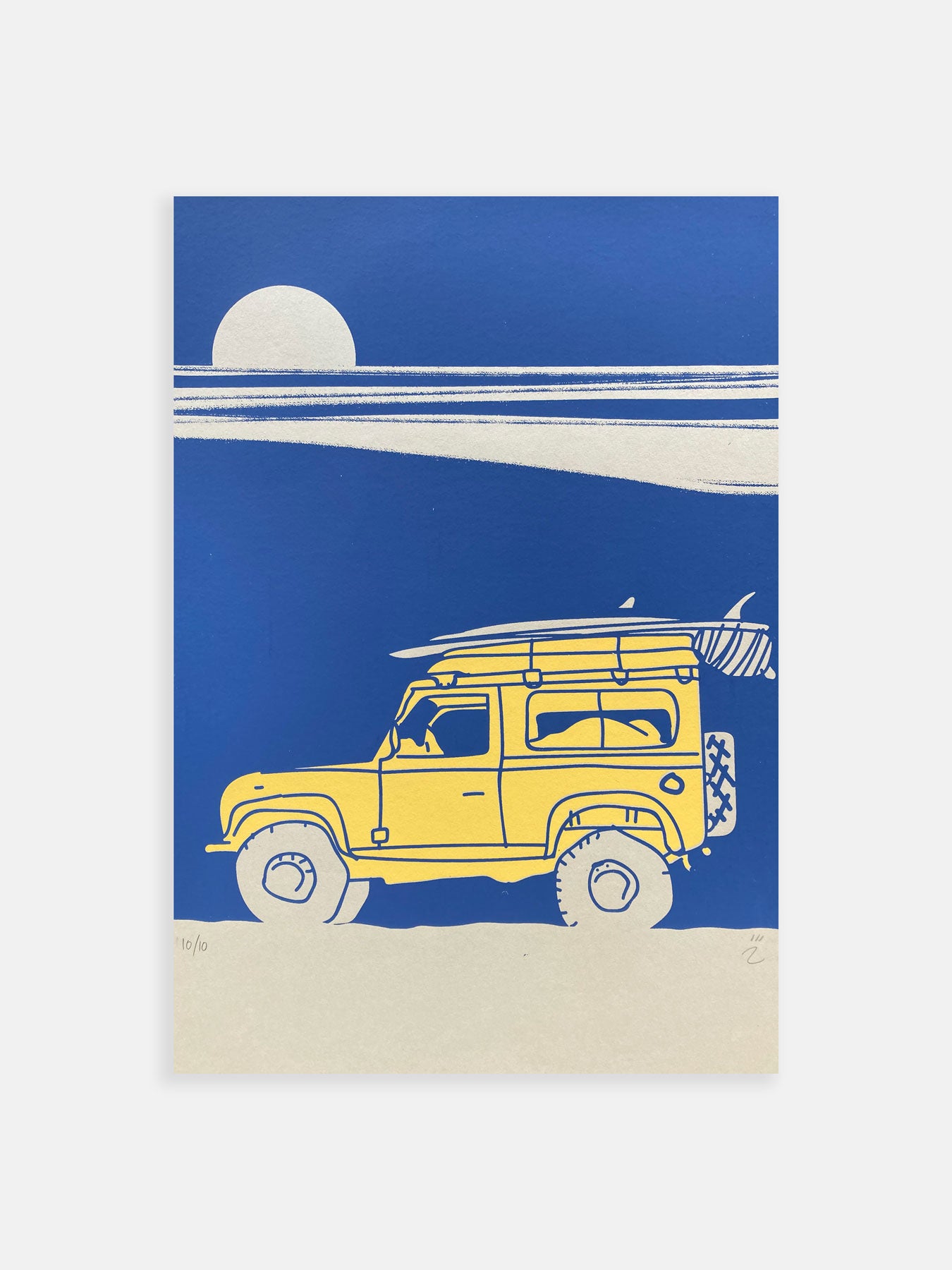 Serigrafía hecha a mano "SURF TRIP" Numerada y firmada