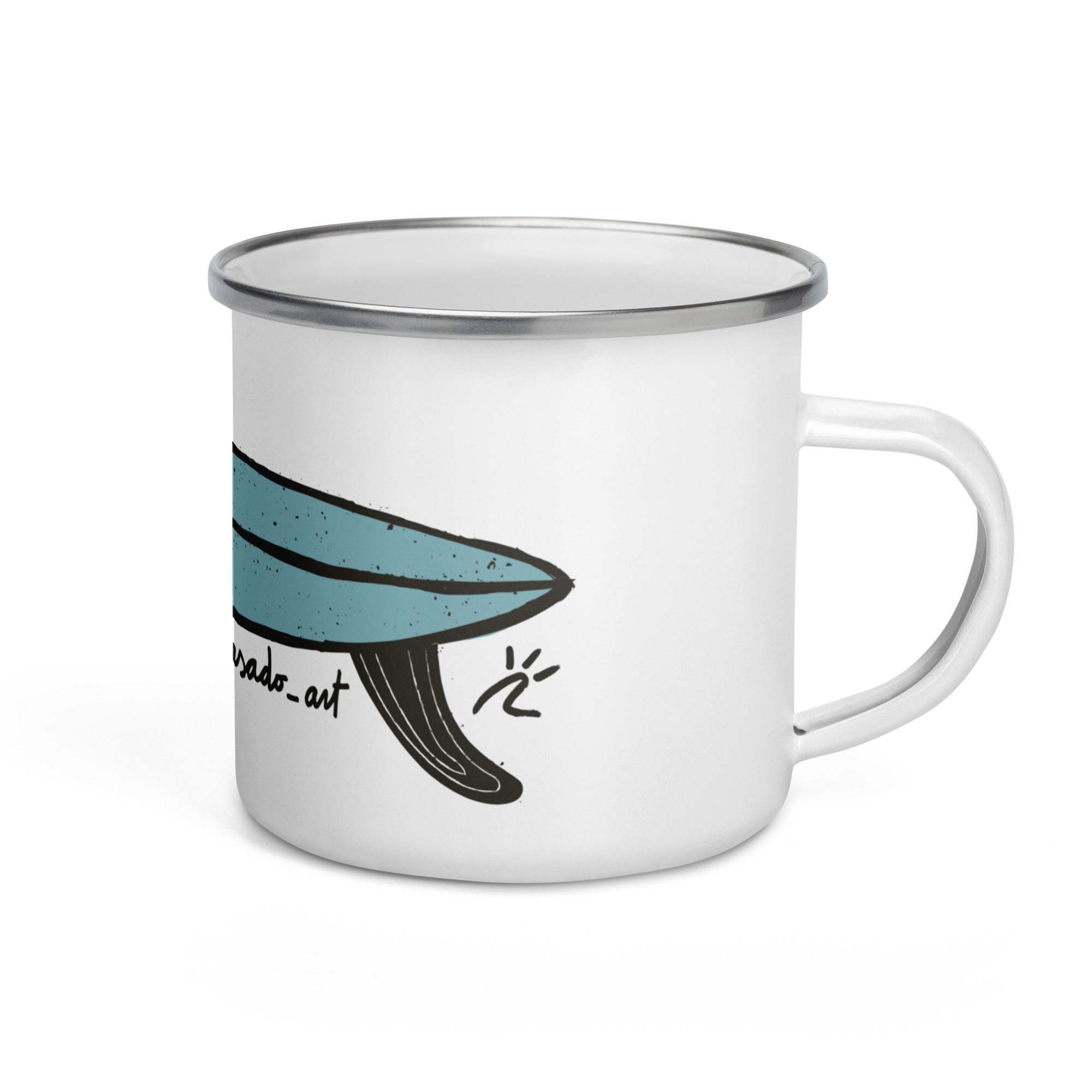 Taza esmaltada "Nose Rider"