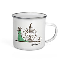Taza esmaltada "Slow Life"