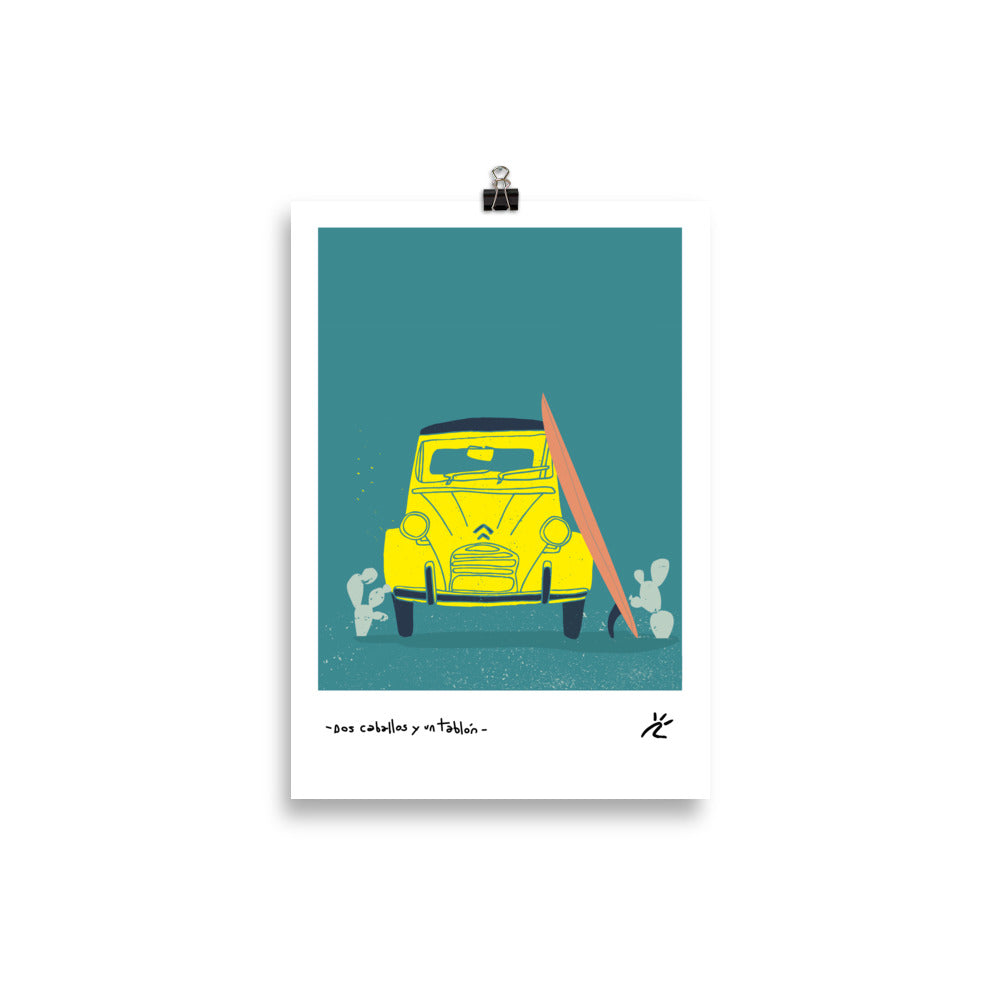 Impresión digital "DOS CABALLOS Y UN TABLÓN"