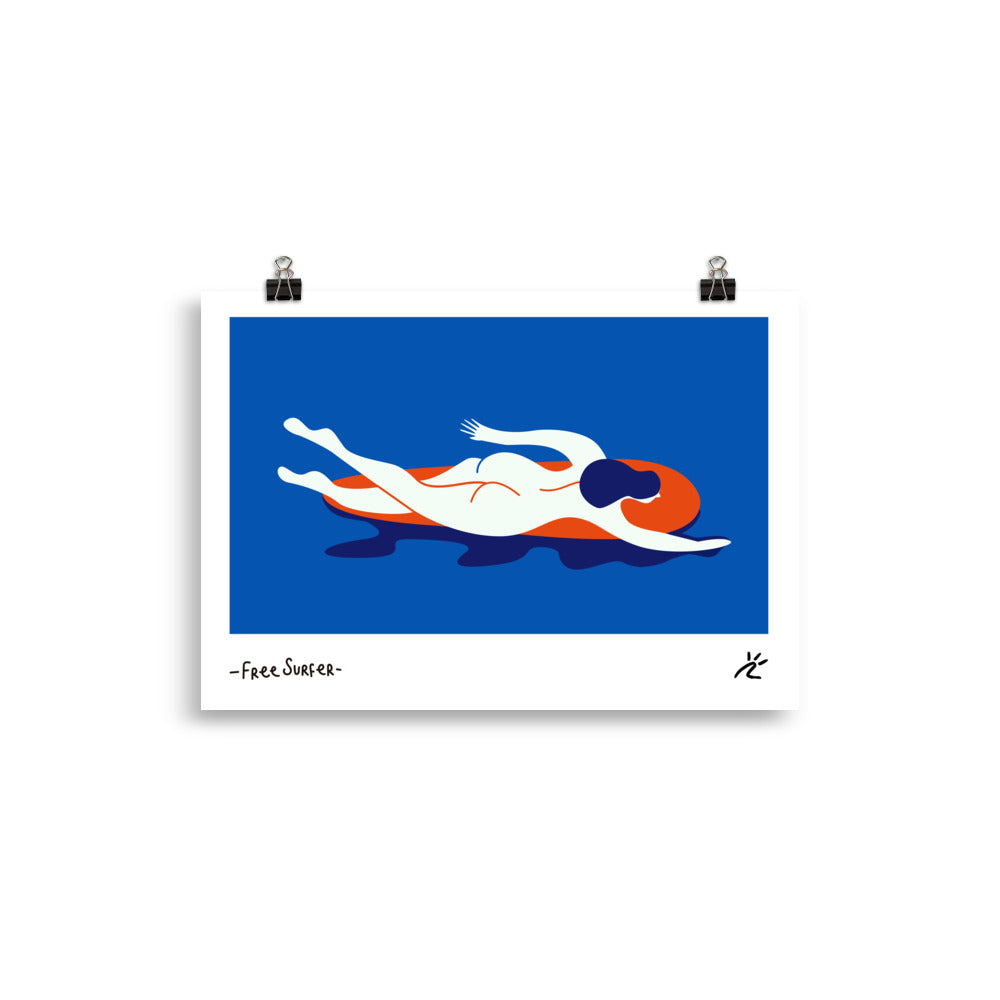 Impresión digital "FREE SURFER"