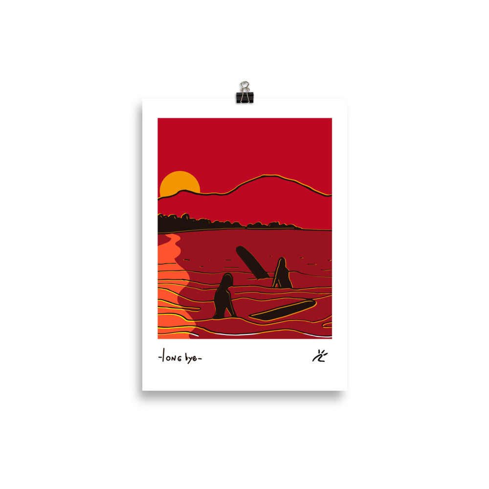 Impresión digital "LONG BYE"