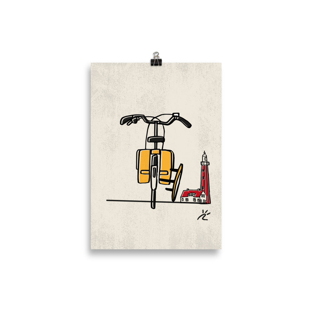 Impresión digital "Surf, bikes & lighthouses"