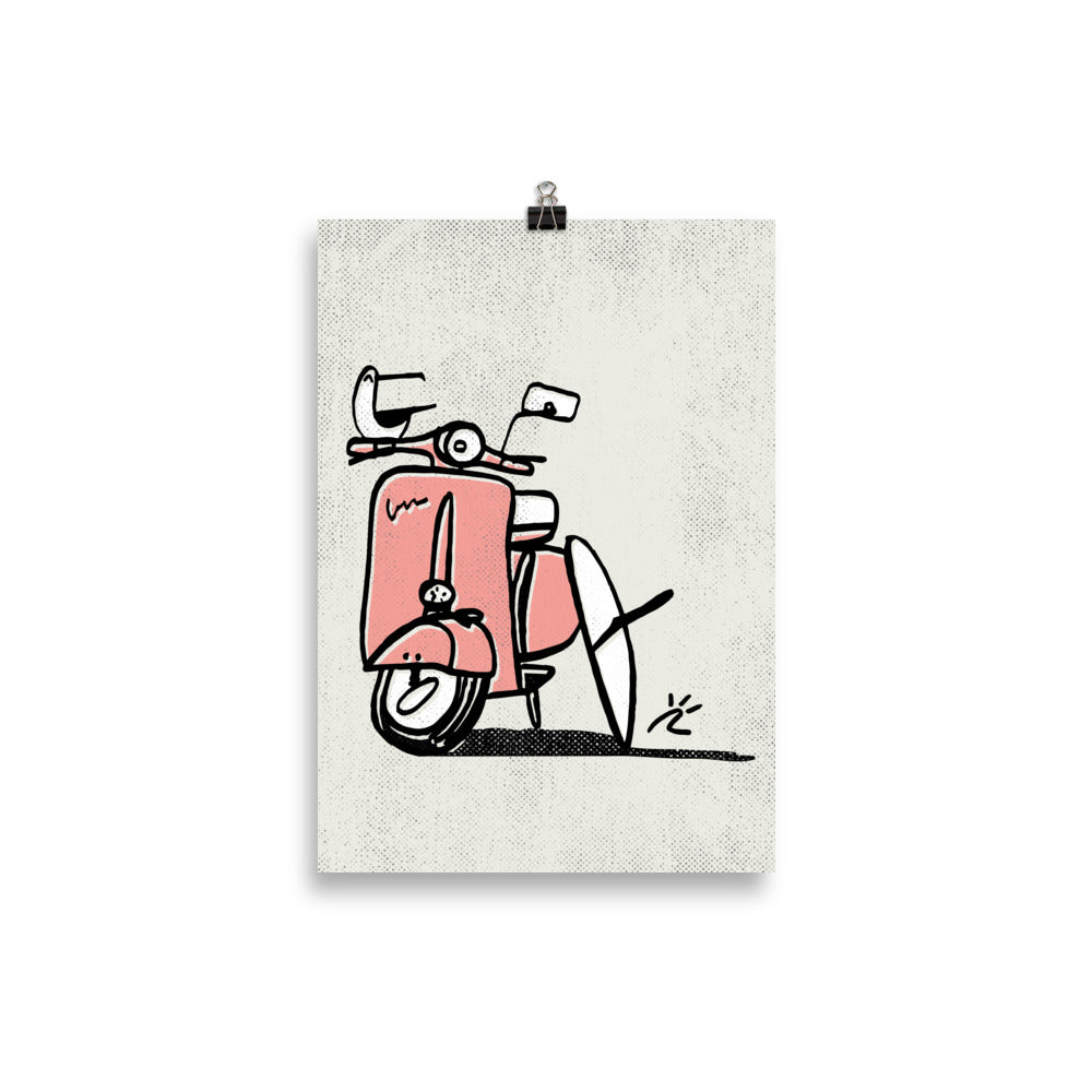 Impresión digital "Wheels and waves"