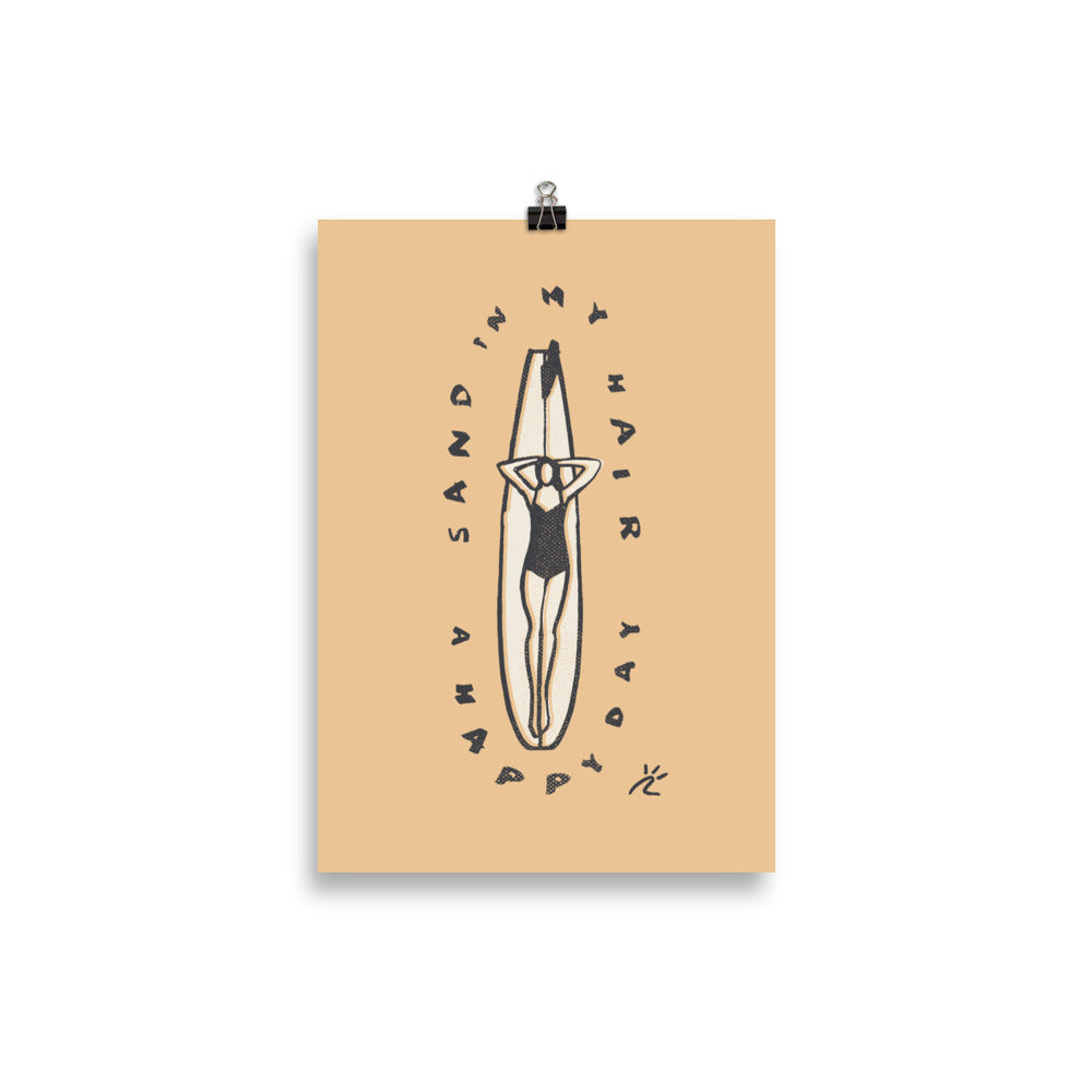 Impresión digital "Sand in my hair"