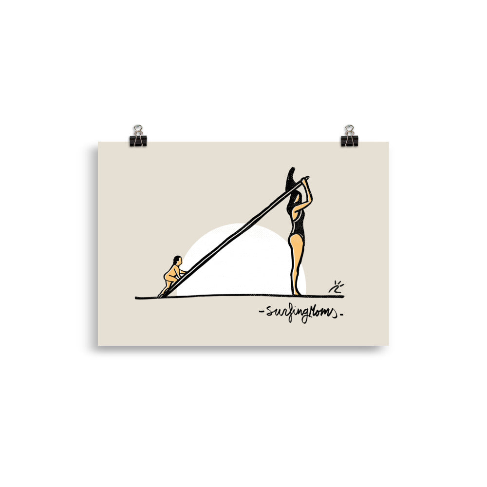 Impresión digital "Surfing Moms"