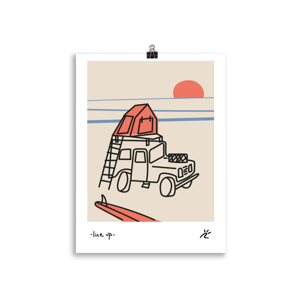 Impresión digital "Line up"