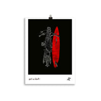 Impresión digital "RED ON BLACK"