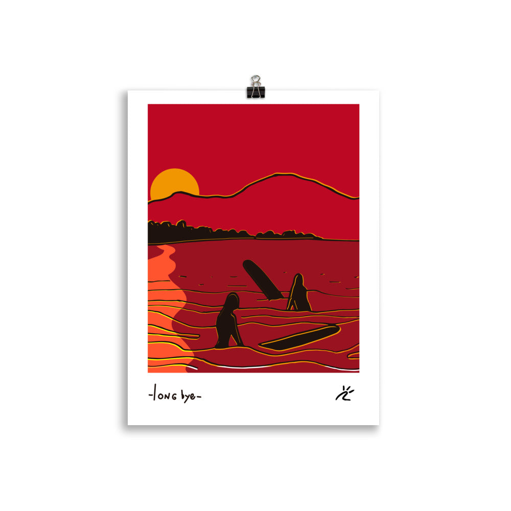 Impresión digital "LONG BYE"