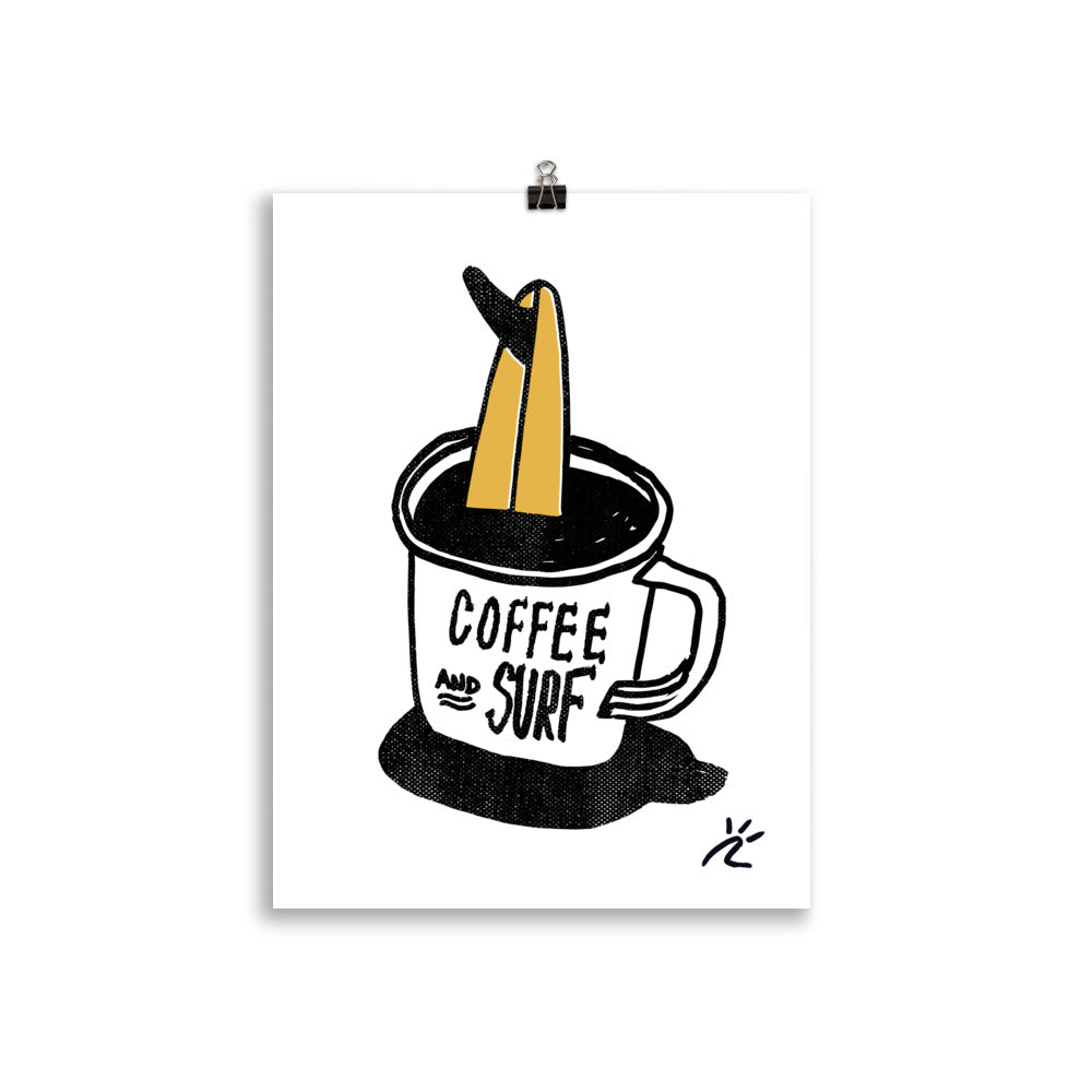 Impresión digital "Coffee and Surf"