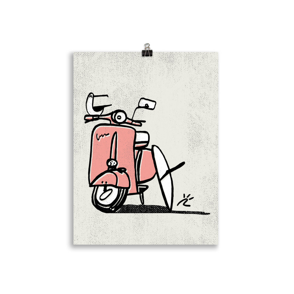 Impresión digital "Wheels and waves"