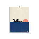 Impresión digital "Black line over sunset"