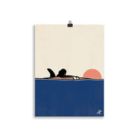 Impresión digital "Black line over sunset"