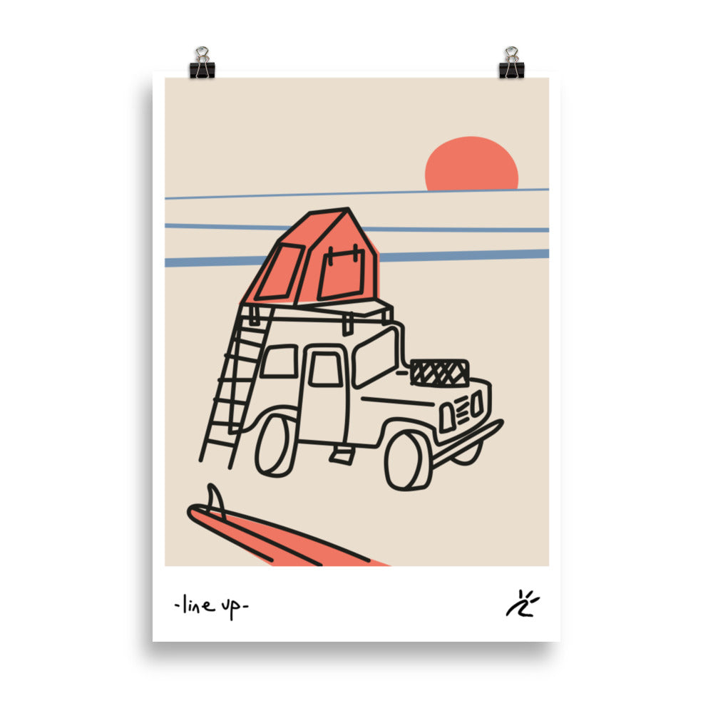 Impresión digital "Line up"