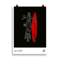 Impresión digital "RED ON BLACK"