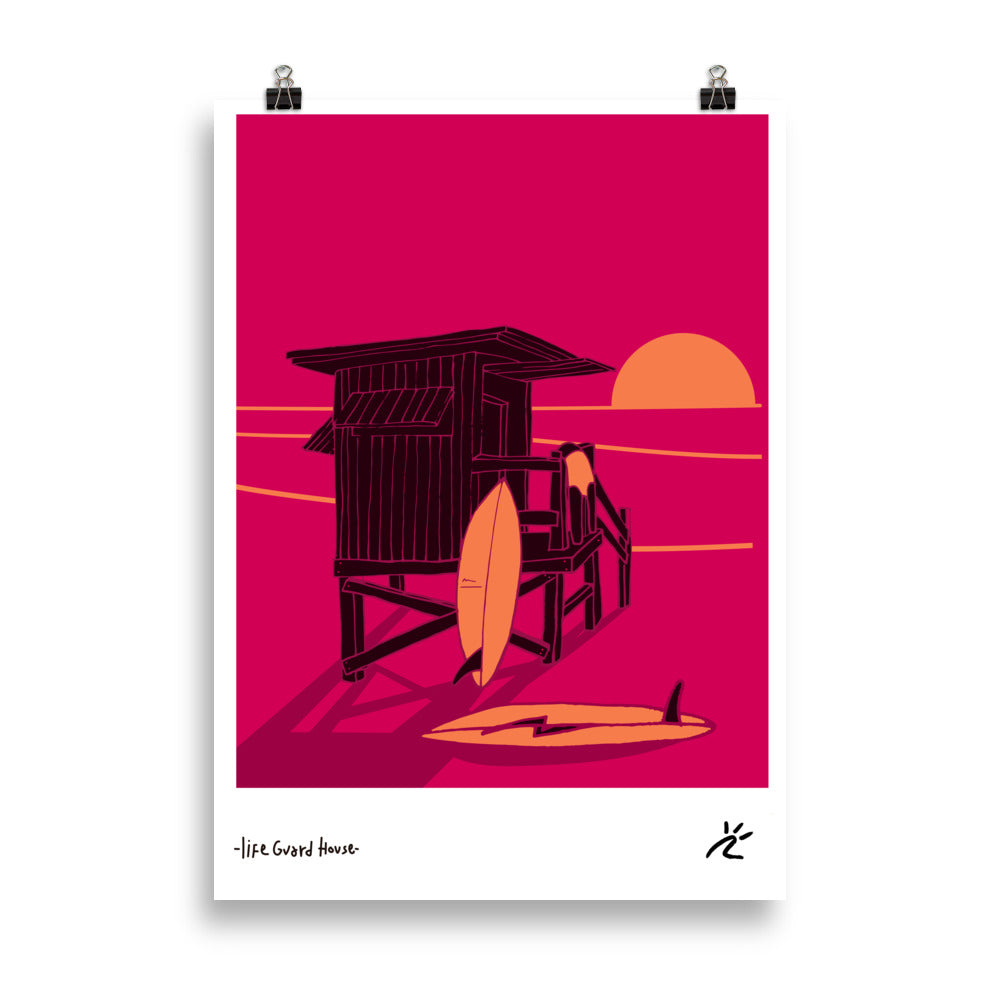 Impresión digital "LIFEGUARD HOUSE"