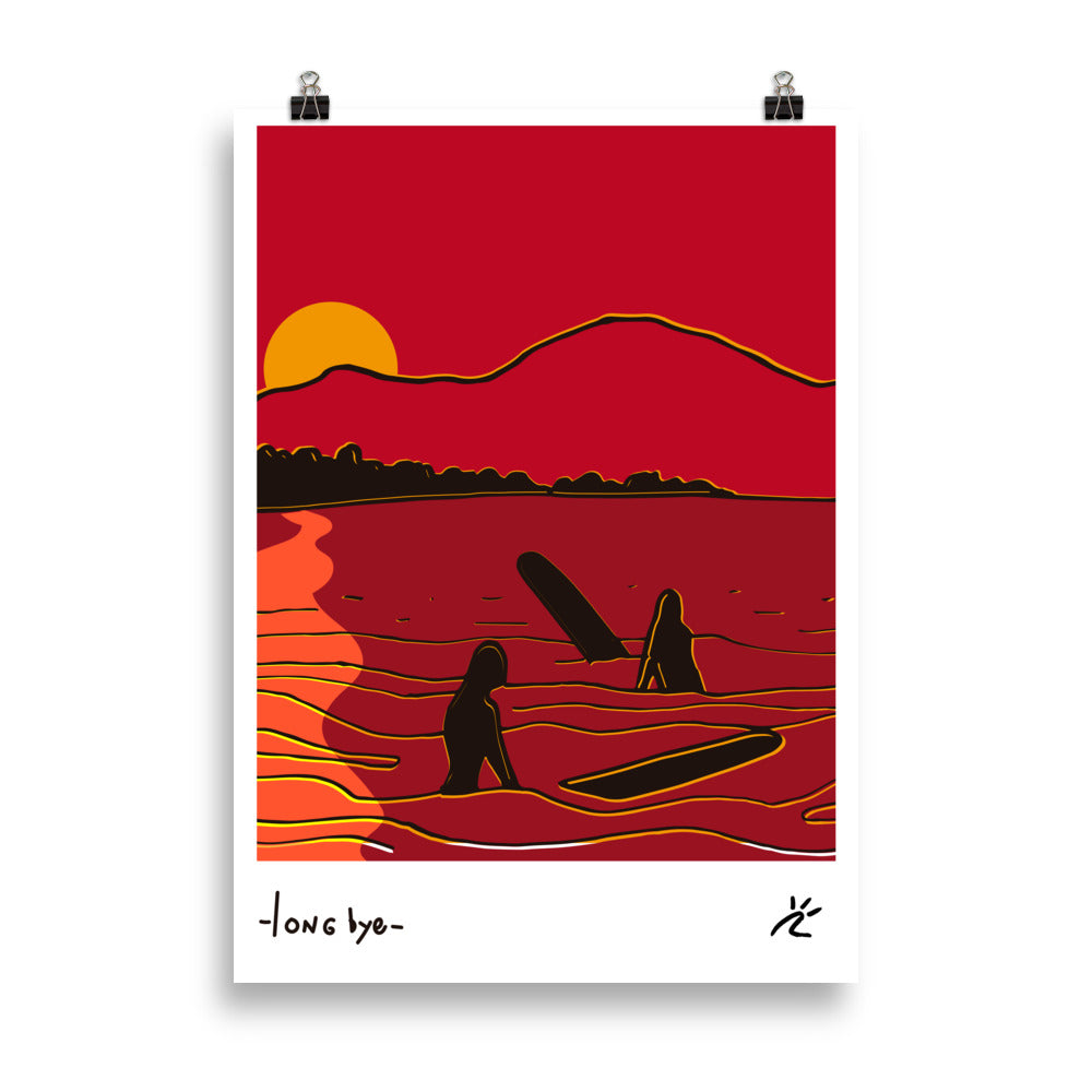 Impresión digital "LONG BYE"