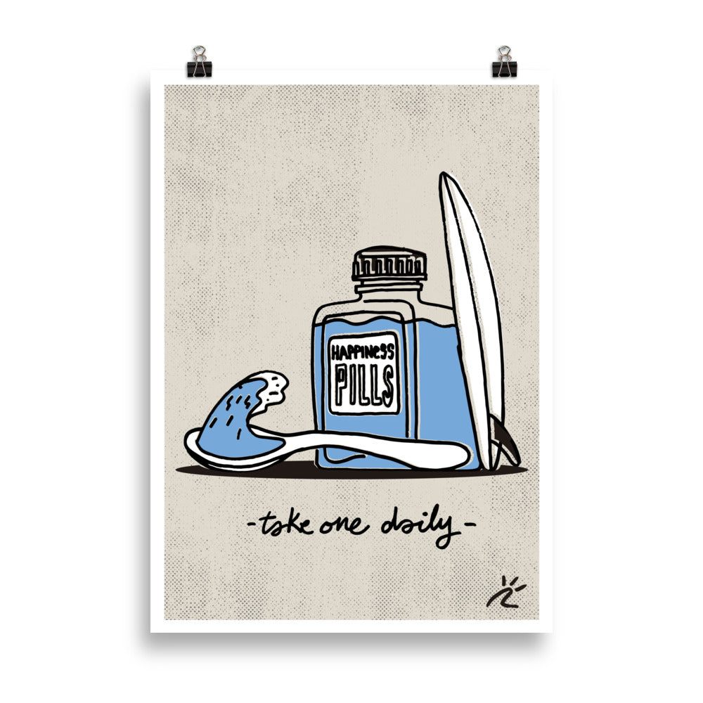 Impresión digital "Take one daily"