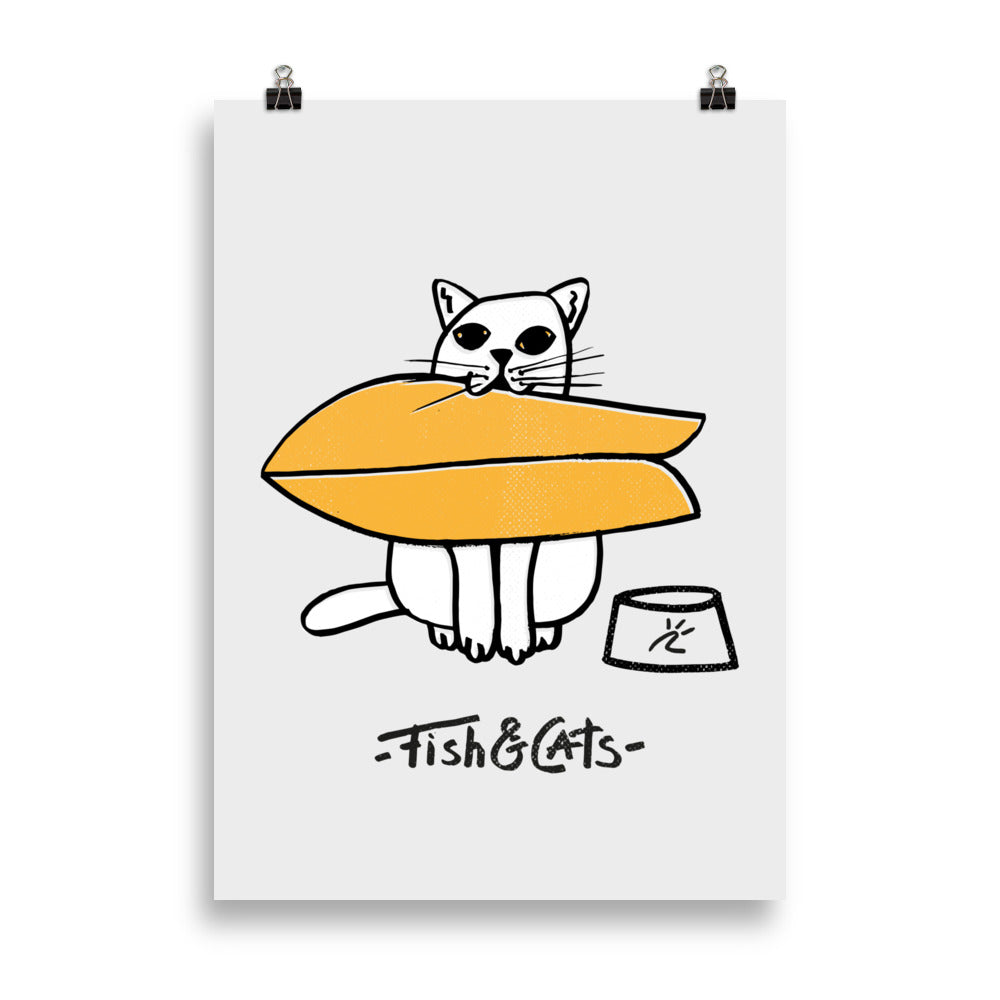 Impresión digital "FISH&CATS"