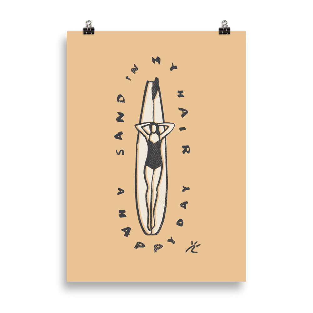 Impresión digital "Sand in my hair"