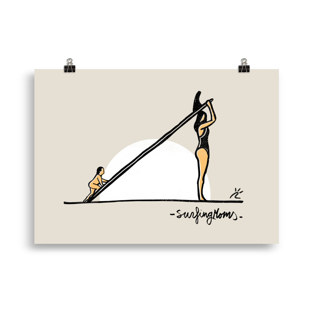 Impresión digital "Surfing Moms"