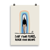 Impresión digital "Surf your fears"