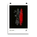 Impresión digital "RED ON BLACK"