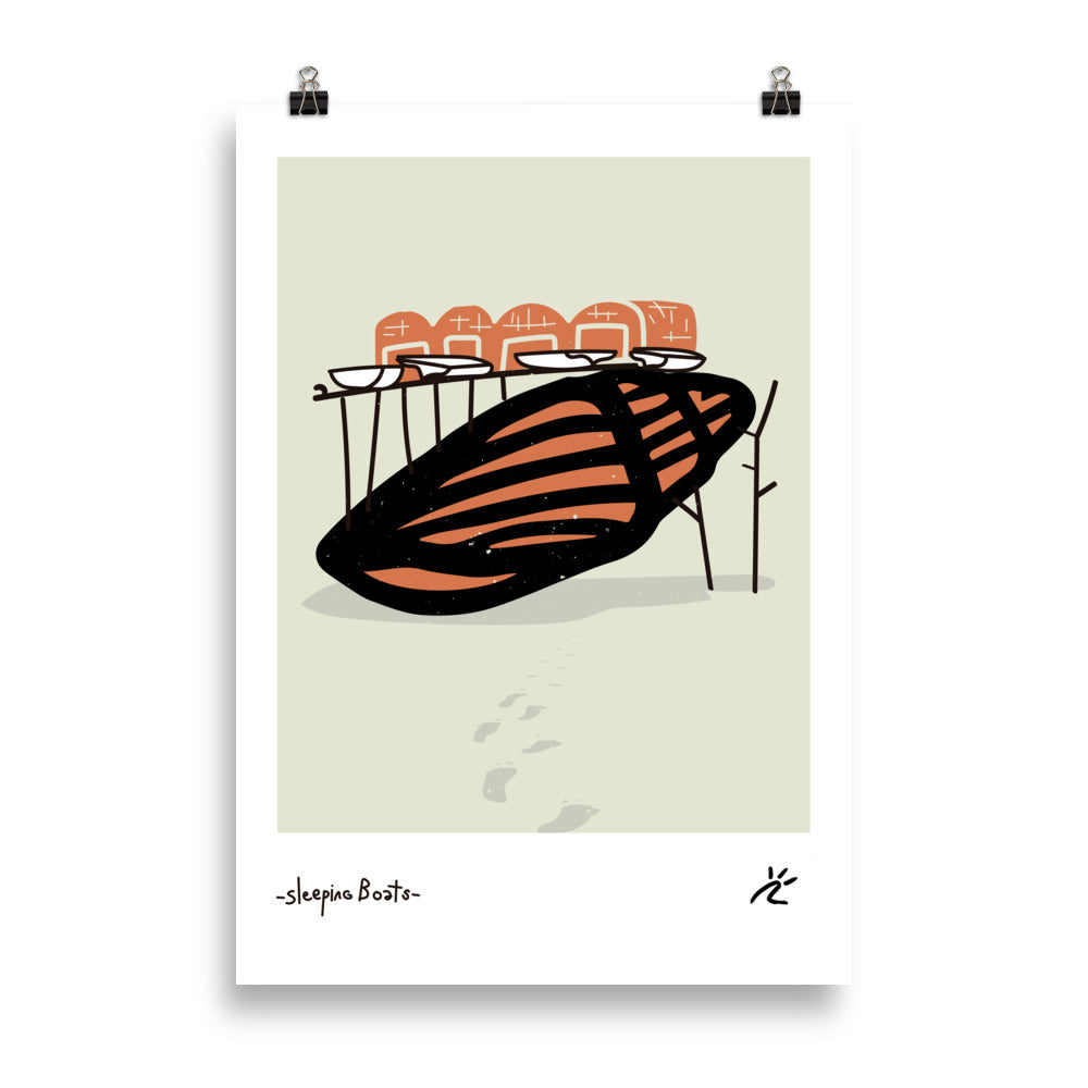 Impresión digital "SLEEPING BOATS"