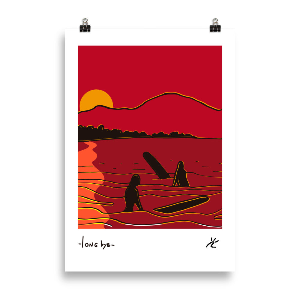 Impresión digital "LONG BYE"
