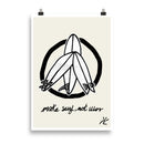 Impresión digital "Make surf, not war"