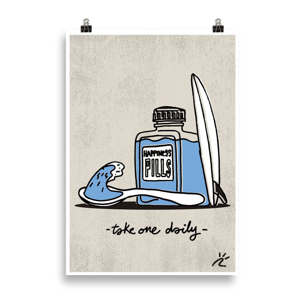 Impresión digital "Take one daily"