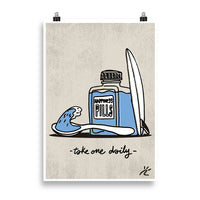 Impresión digital "Take one daily"