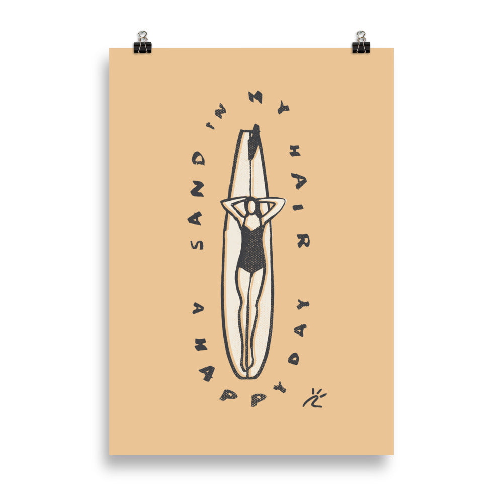 Impresión digital "Sand in my hair"