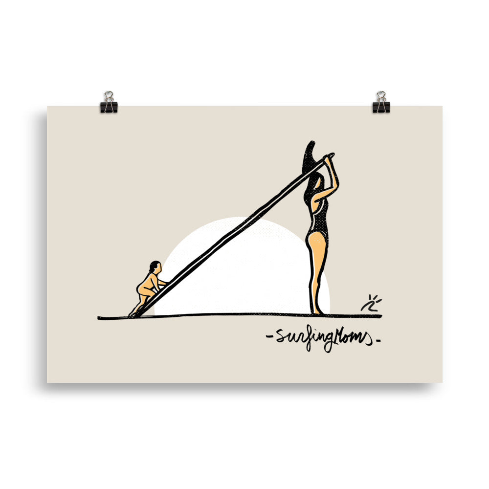 Impresión digital "Surfing Moms"