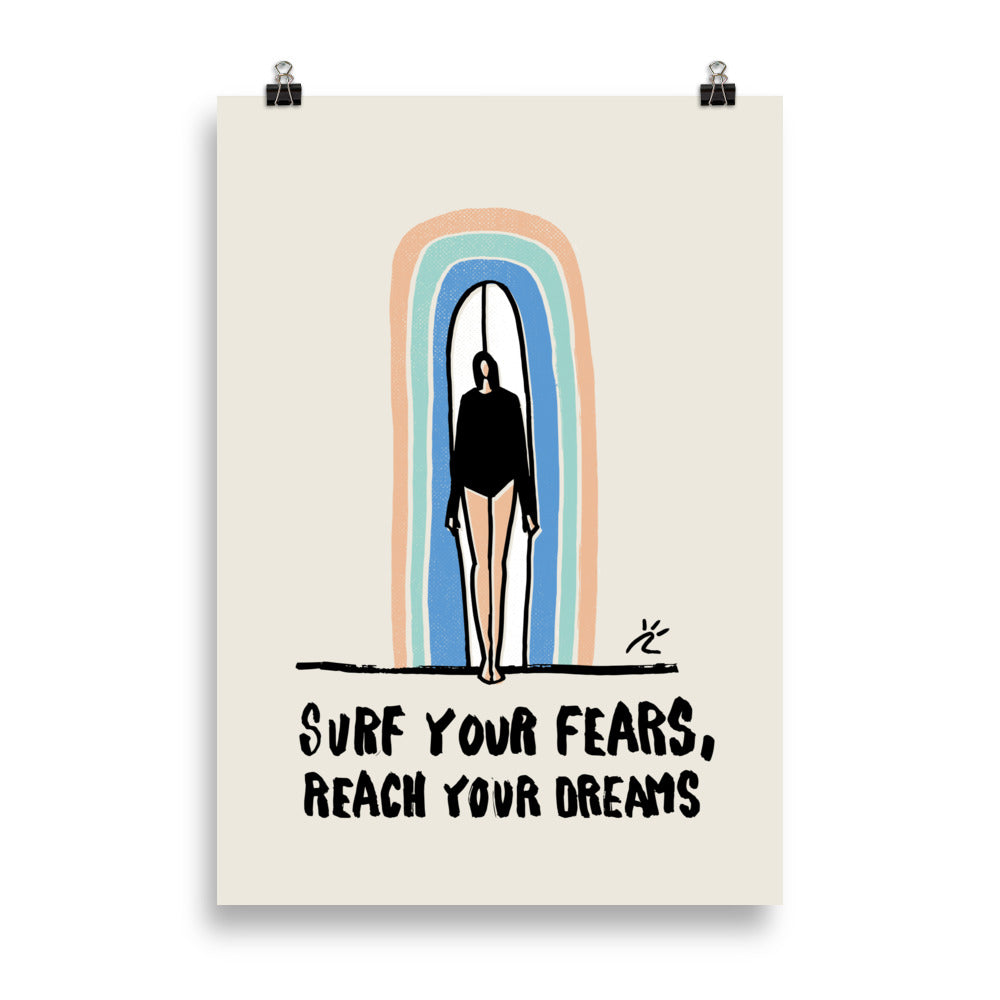 Impresión digital "Surf your fears"