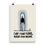 Impresión digital "Surf your fears"